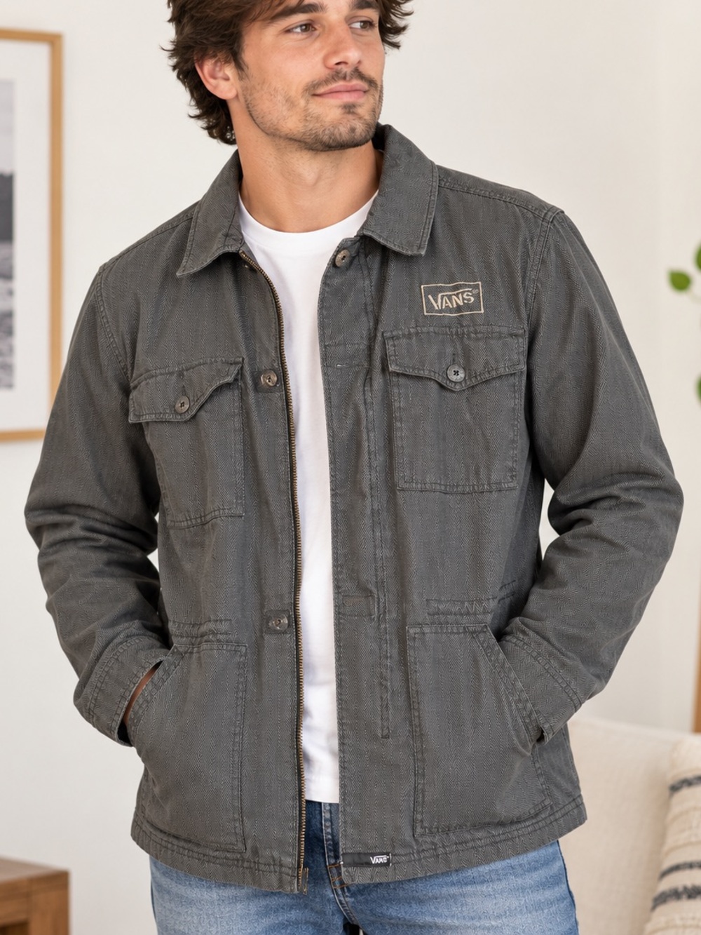 Vans Men's Gray Utility Field Jacket